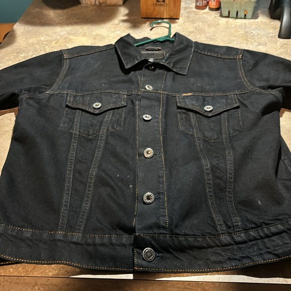 Battle Jacket with SUNN O))) and Carcass patches on black denim jacket by Bluer. - Picture 5 of 8